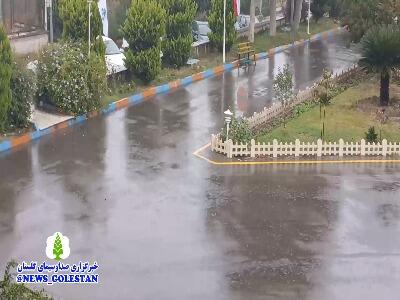  بارش باران رحمت الهی در گرگان
