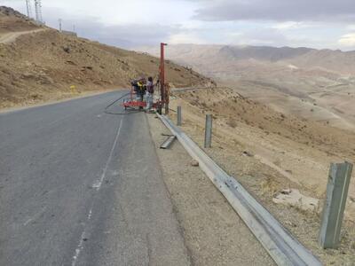  آغاز عملیات ایمن‌سازی محور سرچاه – سرمور در گردنه مغول‌کشته با نصب ۳۵۰ متر گاردریل