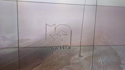  بارش برف در گردنه چری آغاز شد+فیلم