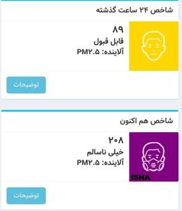  هوا در مرکز تهران بنفش شد