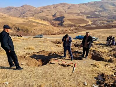  بارش‌ها گورستان تاریخی دوره اشکانی را در مهاباد نمایان کرد