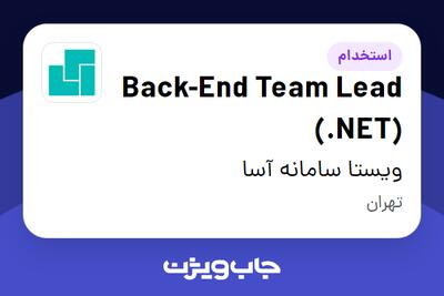 استخدام Back-End Team Lead (.NET) در ویستا سامانه آسا