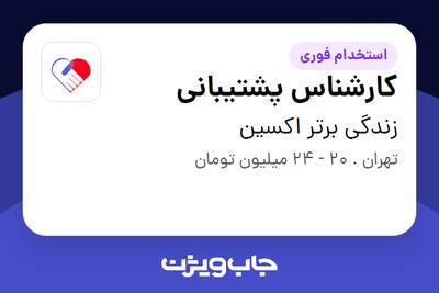  استخدام کارشناس پشتیبانی - خانم در زندگی برتر اکسین