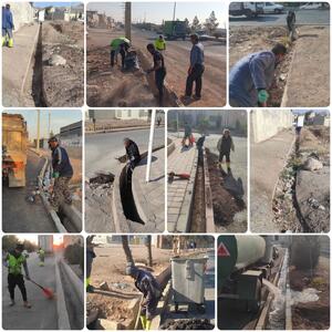  شهرداری پرند ماهانه چهار کیلومتر کانال آب را پاکسازی می کند