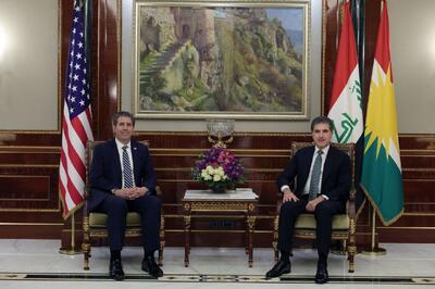  «نیچیروان بارزانی» در اربیل با «مایکل ریگاس» معاون وزیر خارجه آمریکا دیدار کرد