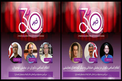  معرفی داوران ۳ بخش‌ از جشنواره تئاتر کودک و نوجوان