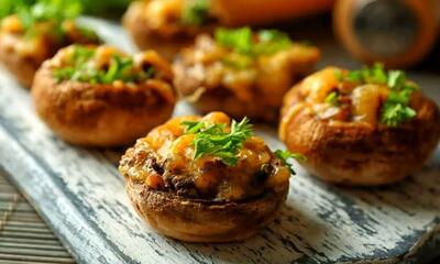 طرز تهیه قارچ شکم‌پر؛ پیش‌غذایی محبوب مهمانی‌