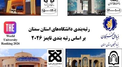  تثبیت جایگاه جهانی دانشگاه‌های سمنان در نظام رتبه‌بندی تایمز 2026
