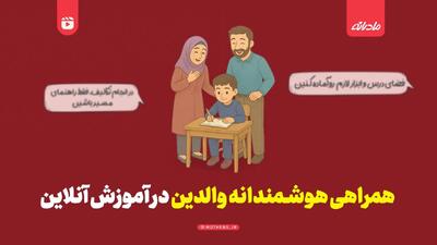  همراهی هوشمندانه والدین در آموزش آنلاین