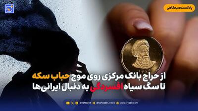  از حراج بانمرکزی روی موج حباب سکه تا سگ سیاه افسردگی به دنبال ایرانی‌ها