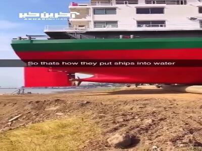  نحوه به آب انداختن کشتی های غول پیکر