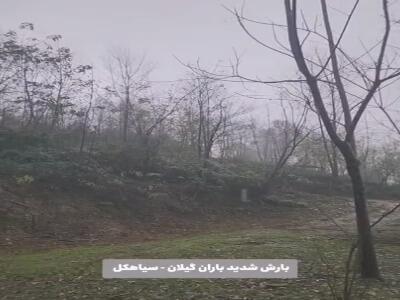  بارش شدید باران در شهرستان سیاهکل گیلان