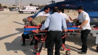  انتقال فوری بیمار حاد قلبی از کلمه به بوشهر با بالگرد اورژانس