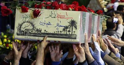  آیین تشییع شهید گمنام در چهارمحال و بختیاری