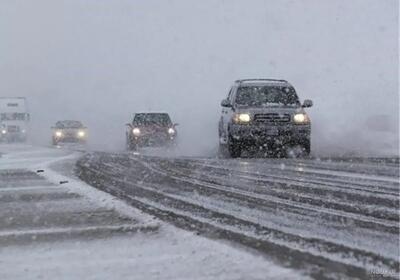  سفیدپوش شدن گردنه الماس در محور خلخال به اسالم (فیلم)