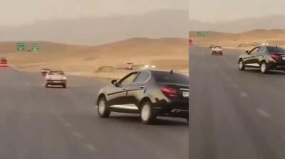  رانندگی خطرناک و حرکات دیوانه وار در جاده با سرعت بسیار بالا (فیلم)