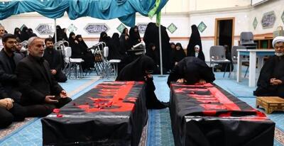  پیکر همسر و فرزند سقاب اصفهانی در مشهد تشییع شد