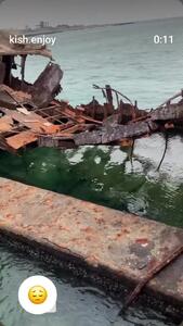  جدیدترین تصاویر از عرشه کشتی تکه تکه شده یونانی در جزیره کیش