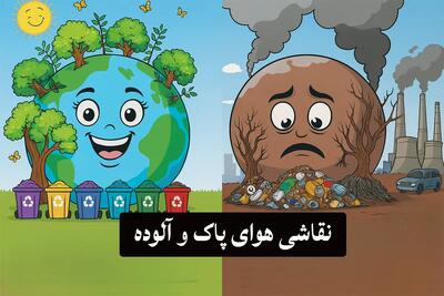  ۱۰ کاربرگ رنگ آمیزی نقاشی هوای پاک و هوای آلوده برای دانش آموزان