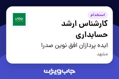  استخدام کارشناس ارشد حسابداری در ایده پردازان افق نوین صدرا