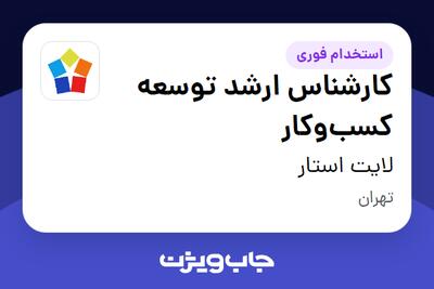  استخدام کارشناس ارشد توسعه کسب‌و‌کار در لایت استار