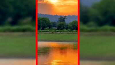  فیلم غروب زیبای آب بندان دو قلوی کوهسار کنده نکا