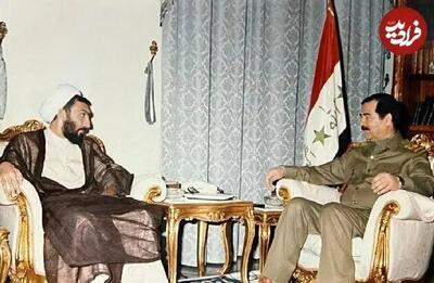  عکس قدیمی مصطفی پورمحمدی در کنار صدام حسین ۳۴ سال پیش