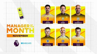  نامزدهای بهترین سرمربی ماه نوامبر 2025 لیگ برتر انگلیس