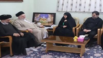  دیدار معاون امور خانواده رئیس‌جمهور با نماینده آیت الله سیستانی در قم