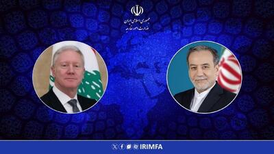  پیام وزیر امور خارجه به همتای لبنانی