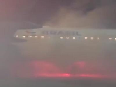 فاجعه در فرودگاه برزیل؛ ایرباس 320 در محاصره دود و شعله‌ها