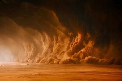 عبور طوفان شن سهمگین از بالای معدن بزرگ طلای استرالیا (فیلم)