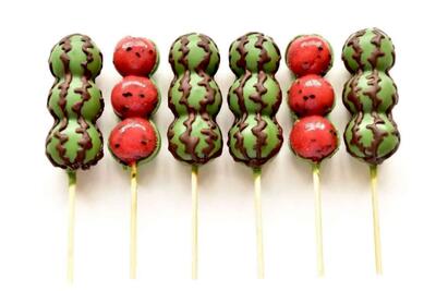  طرز تهیه شکلات هندوانه‌‌ای ویژه شب یلدا