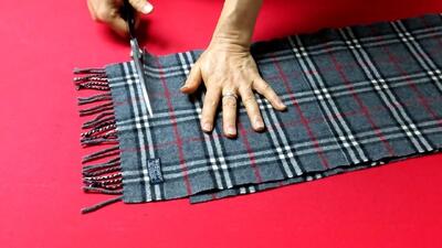 ✦تبدیل شال قدیمی بلا استفاده به یک وسیله جدید و پراستفاده!!✦