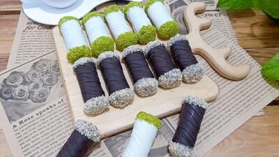 آموزش پخت شیرینی سیگارت با بیسکویت پتی پور خیلی راحت و بدون فر