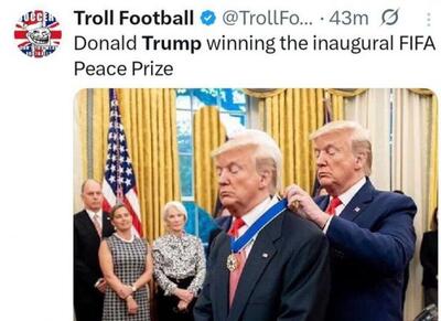 واکنش کاربران به اهدای «جایزه صلح» به ترامپ - اکونیوز