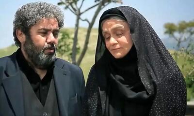  «آق ننه» سریال آنام به همراه همسر و فرزندش؛ سال 99
