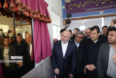  خانه کشتی طرقبه با حضو رییس مجلس شورای اسلامی افتتاح شد