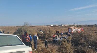  واژگونی مرگبار پراید؛ یک کشته و ۴ مجروح در سه‌راهی آق‌دگش آق‌قلا