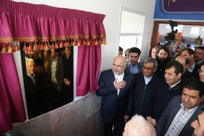  خانه کشتی طرقبه با حضور رئیس مجلس به بهره‌برداری رسید