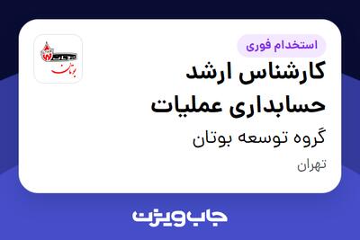  استخدام کارشناس ارشد حسابداری عملیات در گروه توسعه بوتان