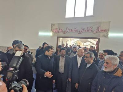  افتتاح خانه کشتی شهر طرقبه با حضور رئیس مجلس و وزیر ورزش و جوانان