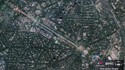  روسکاسموس نمایی از دهلی نو را نشان داد، جایی که پوتین و مودی امروز مذاکره انجام می دادند