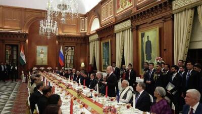 ضیافت شام رییس جمهور هند برای ولادیمیر پوتین