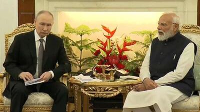  آغاز دیدار و گفتگوی روسای جمهور هند و روسیه