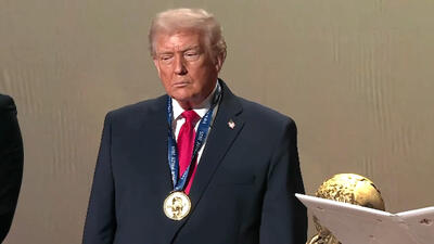 حضور ترامب، رئیس جمهور آمریکا در مراسم قرعه کشی