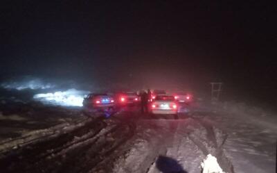 بارش پراکنده برف در ساردوئیه کرمان