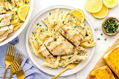 دستور پخت آسانِ پاستا مرغ و لیمو