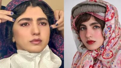  عکس داغ امروز | تغییر چهره بنفشه ریاضی بازیگر سریال تاسیان