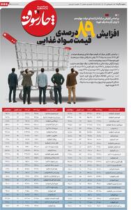 از ابتدای دولت چهاردهم تا پایان آبان‌، قیمت مواد غذایی ۸۹ درصد گران شد